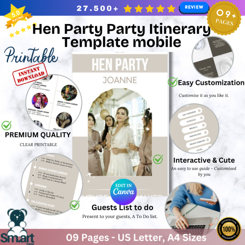 Hen Party Itinerary Template - mobile