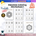 Mandala Colouring Worksheet Set 2