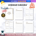Undated Calendar